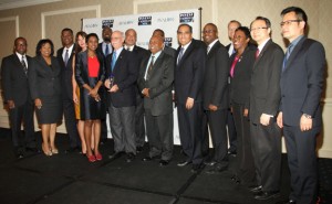 Caribbean governments congratulate Royal Caribbean International for its 2013 award along with ICN Founder Felicia Persaud and Dr. Grace Lappin, managing director of Avalon Partners and this year's marquee sponsor. (Hayden Roger Celestin image)