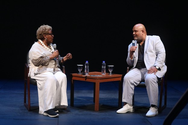 Actor CCH Pounder and Producer Paul Garnes at the 2024 Cross Continental Forum